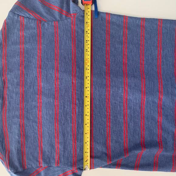 Uniqlo Michael Bastian Shirt Blue Red Stripe Pocket Crew Neck - Picture 4 of 10